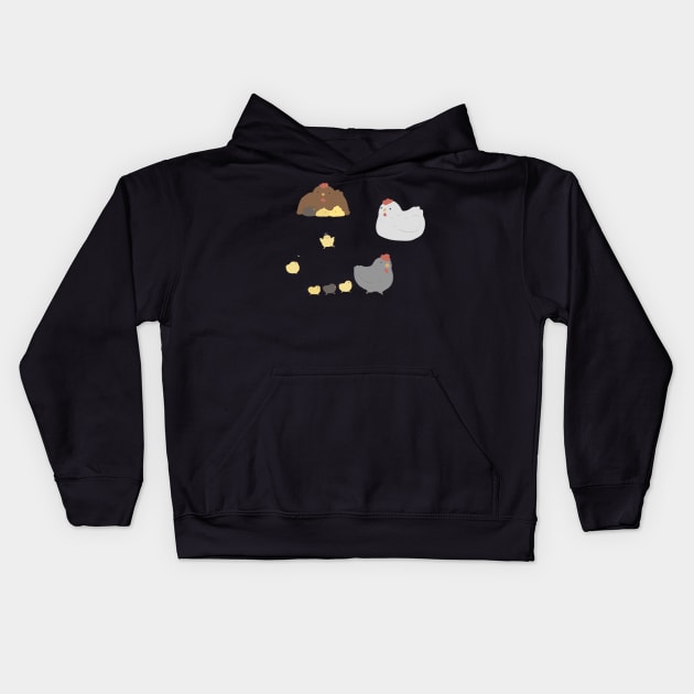 Chicks and chooks Kids Hoodie by IcyBubblegum